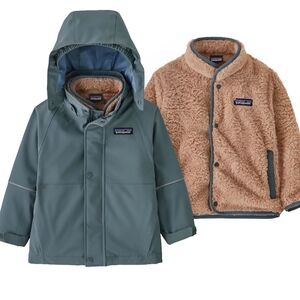 Patagonia Gray Jacket with Tan Fleece